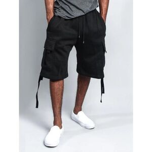 Everyday the Label Cargo Shorts with Side Pockets Men Black
